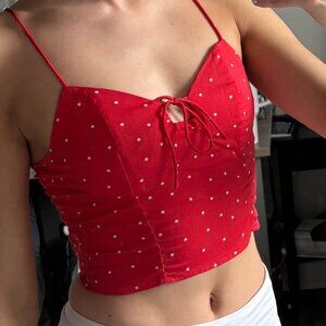Superdown Red crop top